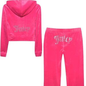 Juicy Couture Velour Pink Party Tracksuit
